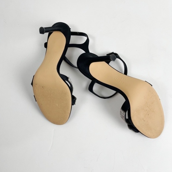 Nina New York Black Satin rhinestone heels size 9 - Picture 7 of 7